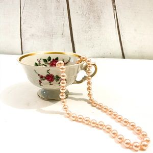 Vintage Pink Faux Pearls.